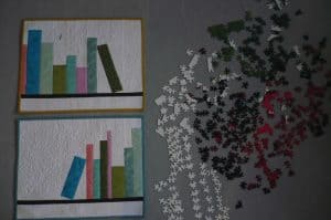 book shelf place mat + advent puzzle