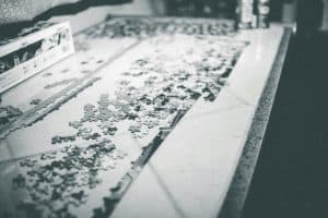black and white jigsaw puzzle